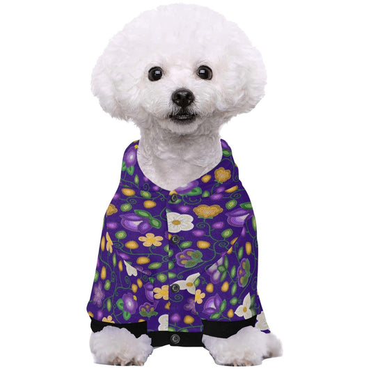 Midnight Moss Bloom Aubergine Pet Dog Hoodie