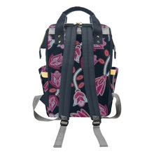 Load image into Gallery viewer, Beaded Pink Multi-Function Diaper Backpack/Diaper Bag
