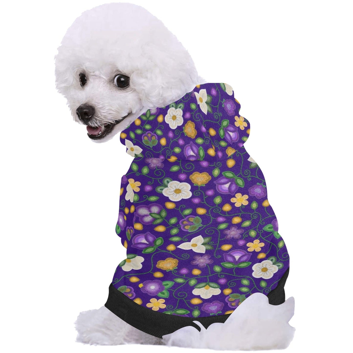Midnight Moss Bloom Aubergine Pet Hoodie