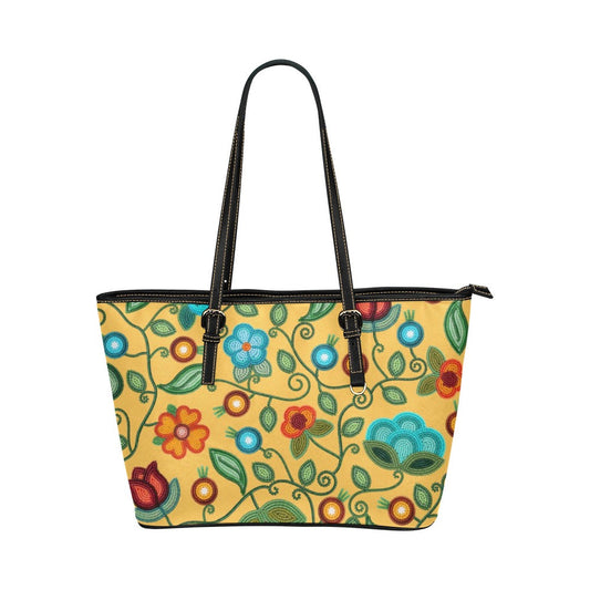 Prairie Fire Petals Honey Leather Tote