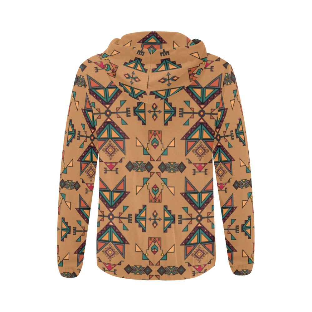 Arrow dawn Brown Full Zip Hoodie for Women