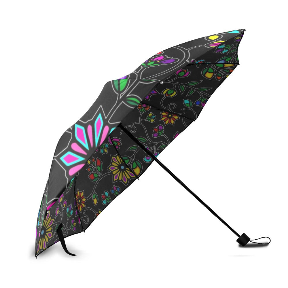 Prairie Paintbrush Black Foldable Umbrella