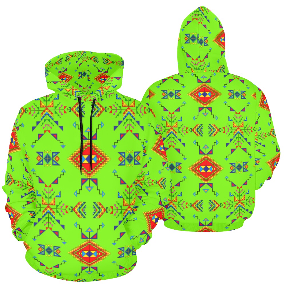 Buffalo Jump Neon Green Hoodie for Men