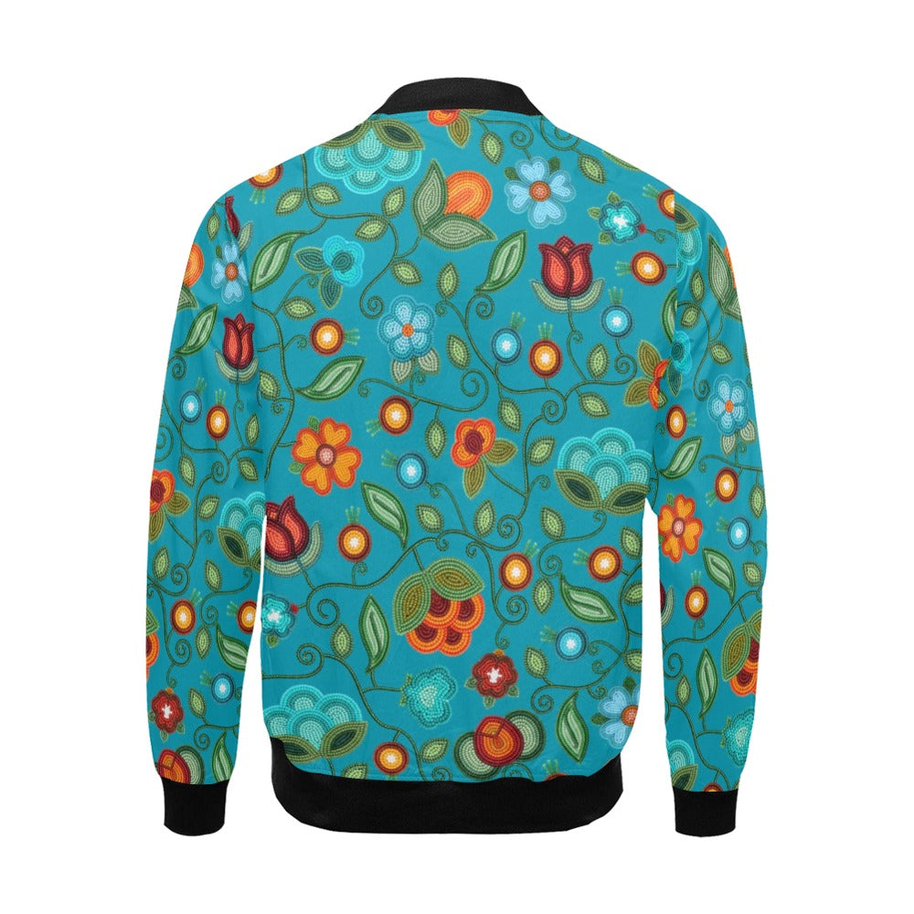 Prairie Fire Petals Ocean Bomber Jacket
