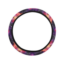 Load image into Gallery viewer, Animal Ancestors 9 Cosmic Swirl Purple and Red Steering Wheel Cover with Elastic Edge
