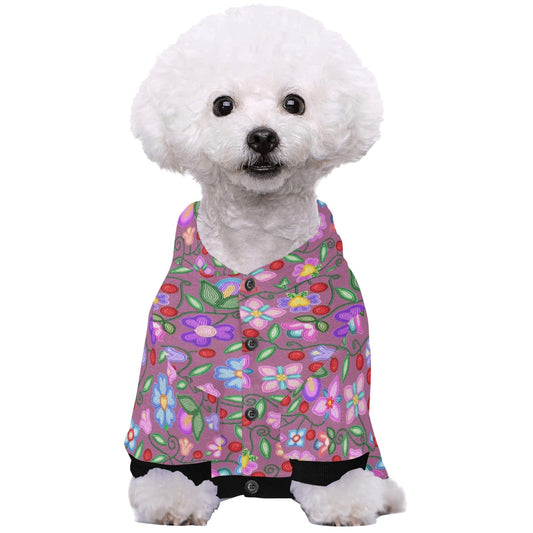 Petal Harmony Dusty Rose Pet Hoodie