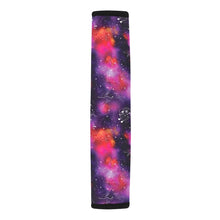 Load image into Gallery viewer, Animal Ancestors 9 Cosmic Swirl Purple and Red Car Seat Belt Cover
