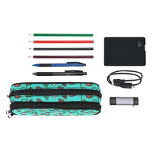 Load image into Gallery viewer, Strawberry Dreams Turquoise Pencil Pouch
