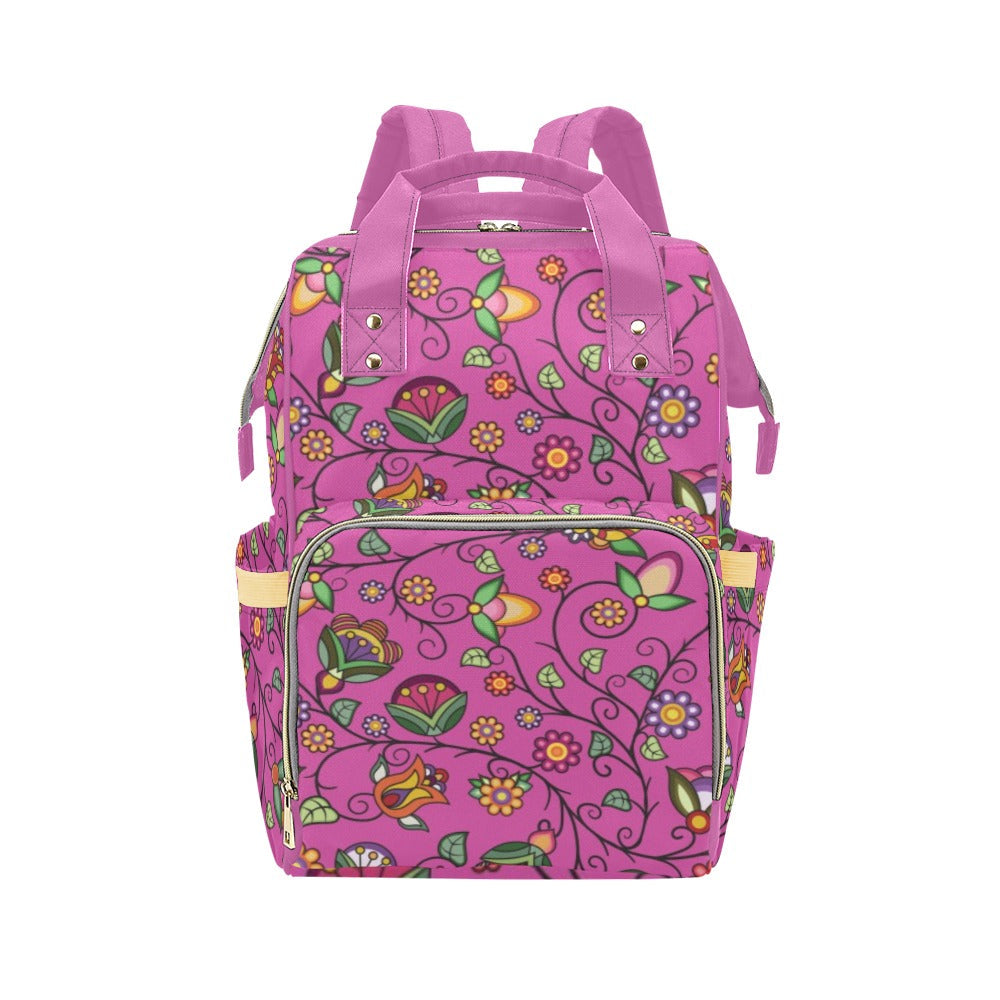 Heartbeat Petals Pink Multi-Function Diaper Backpack