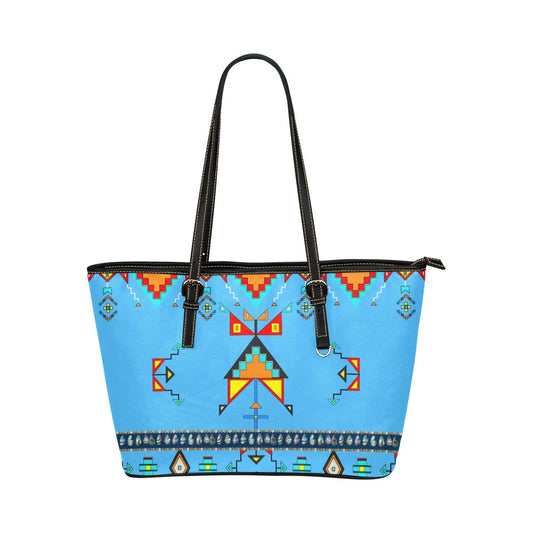 Sentinel of the Plains Turquoise Leather Tote