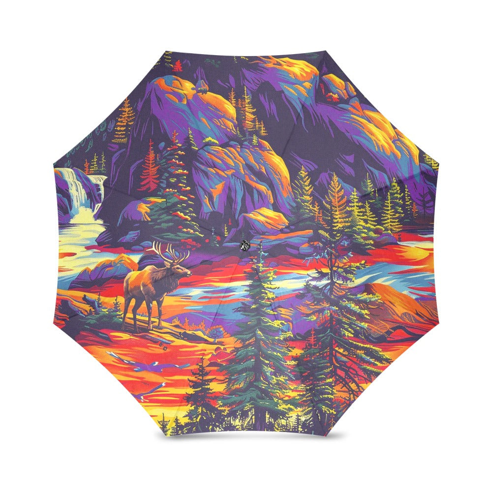 Roaming Elk Foldable Umbrella