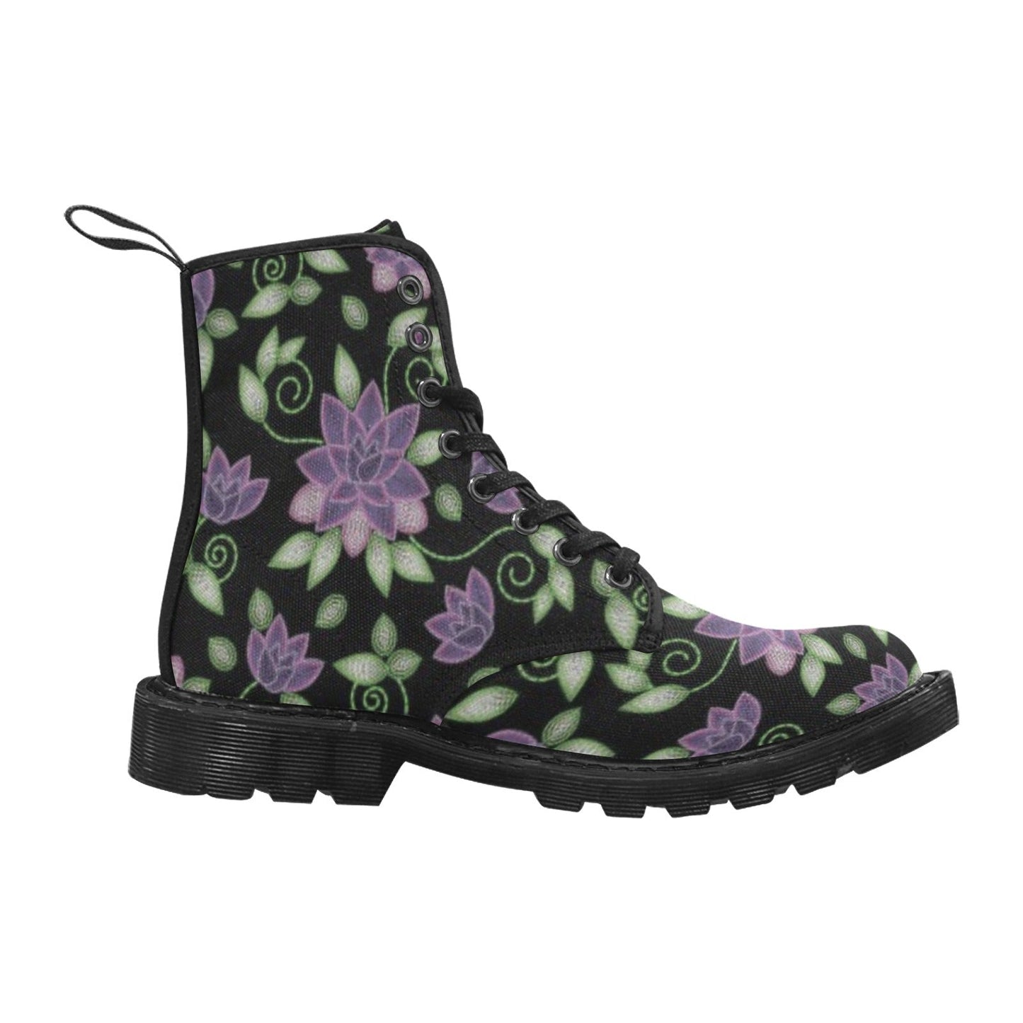 Purple Beaded Rose Boots for Men