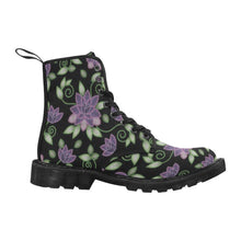 Load image into Gallery viewer, Purple Beaded Rose Boots for Men
