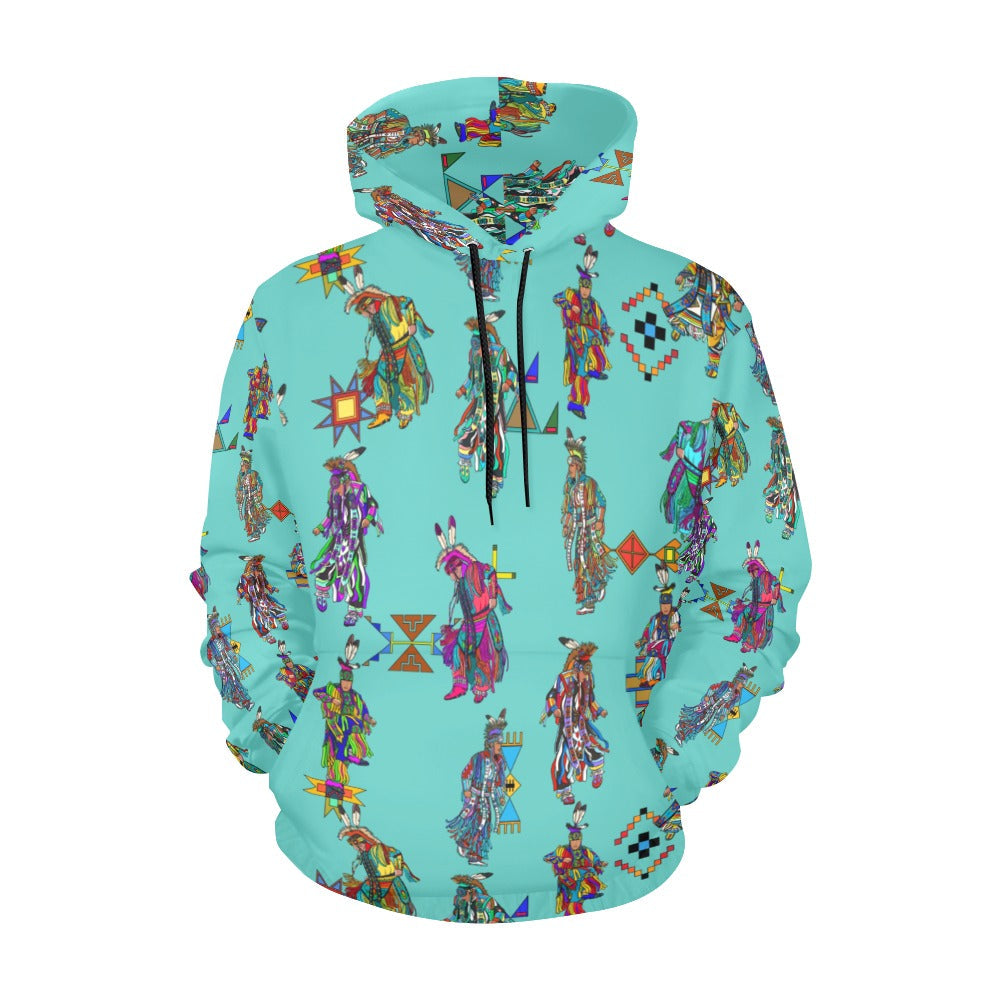 Men's Grass Dancers Eggshell Blue Hoodie for Women