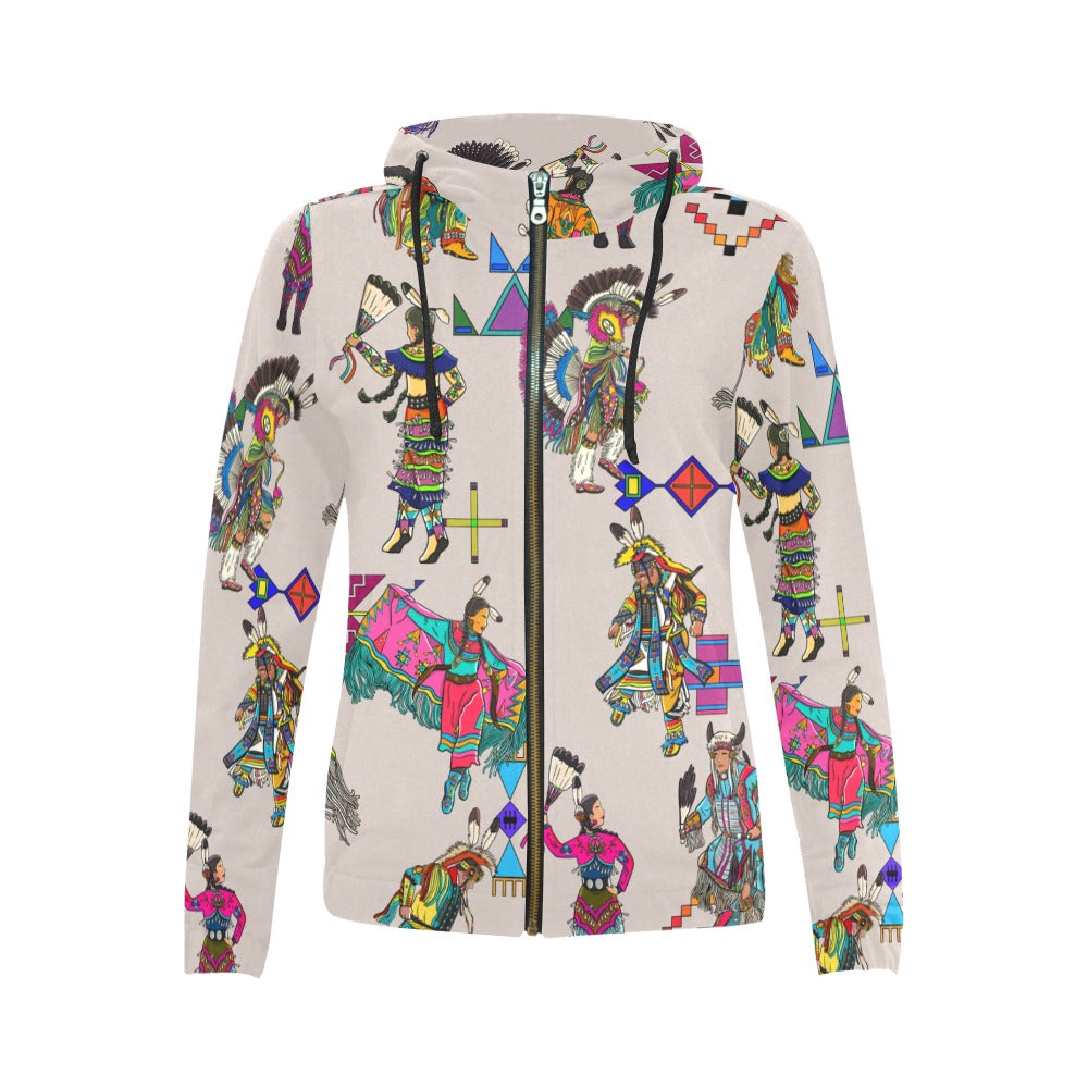 Grand Entry Dancers Muslin Full Zip Hoodie for Women