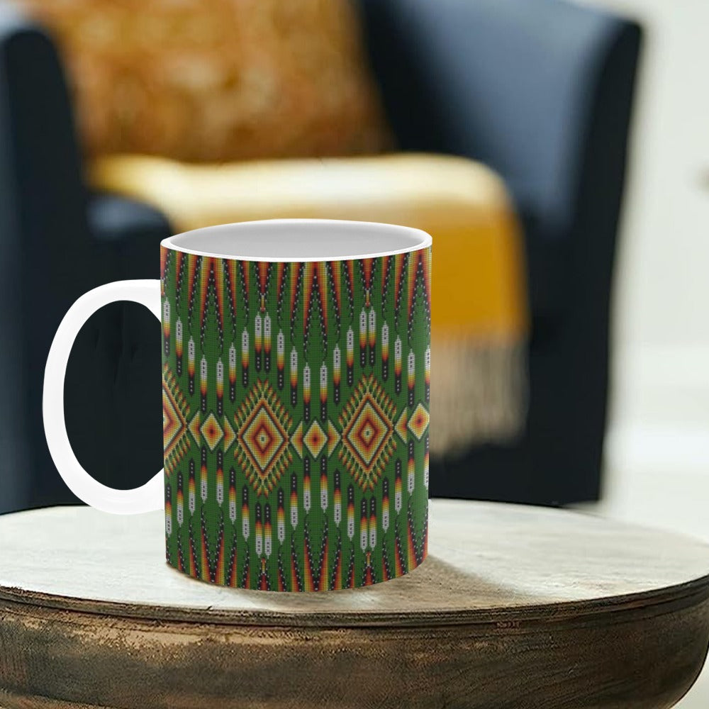 Fire Feather Green Mug