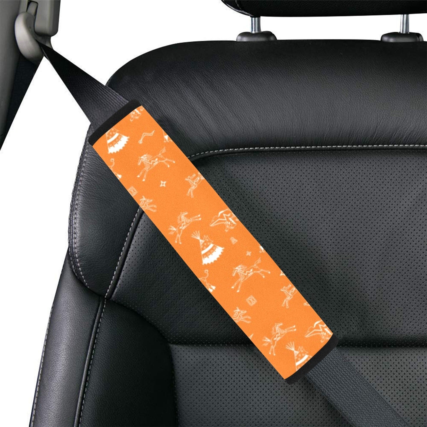 Ledger Dabbles Orange Car Seat Belt Cover