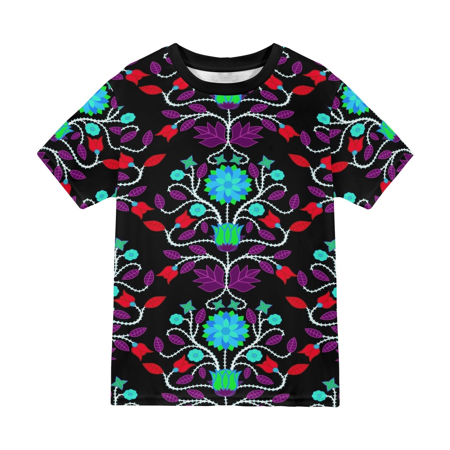Floral Beadwork Four Clans Winter T-shirt for Men