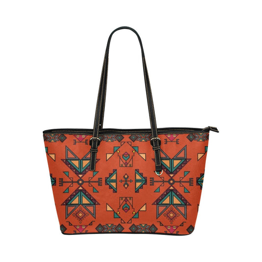 Arrow Dawn Orange Leather Tote