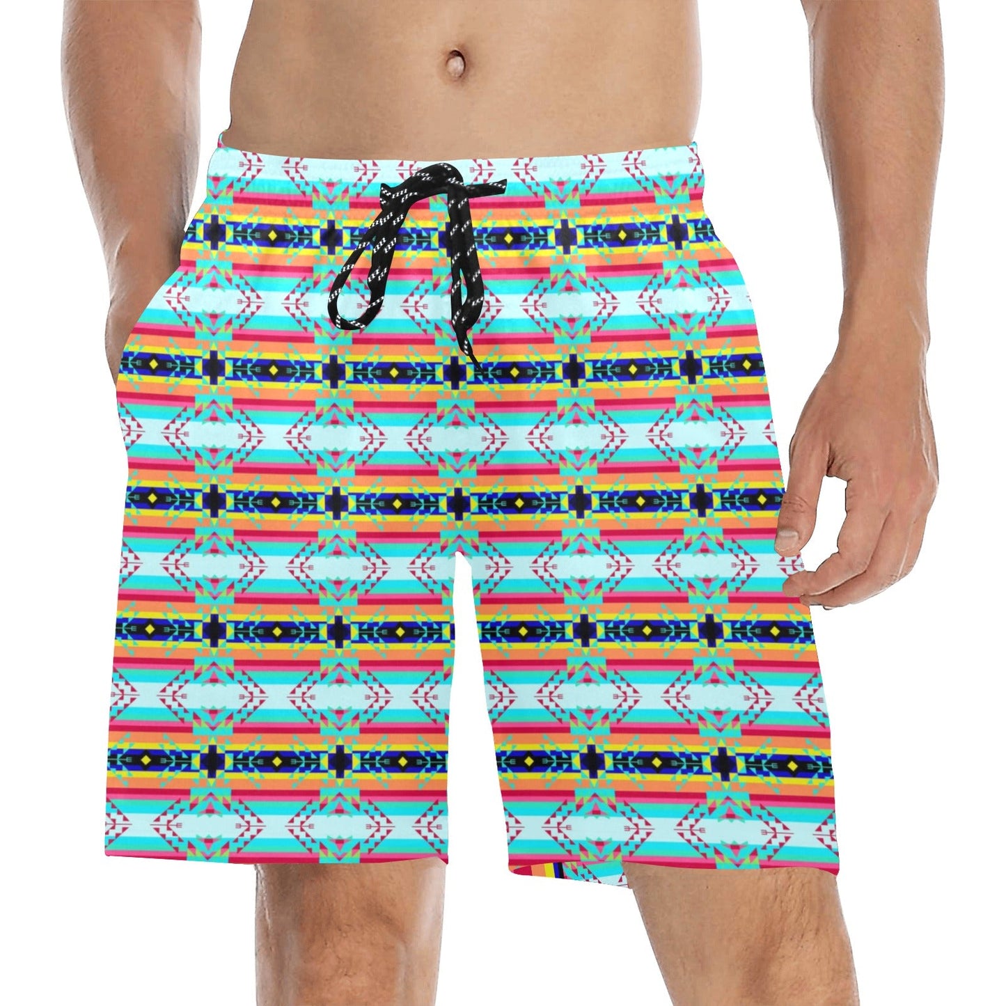 Sacred Spring Men's Mid-Length Beach Shorts