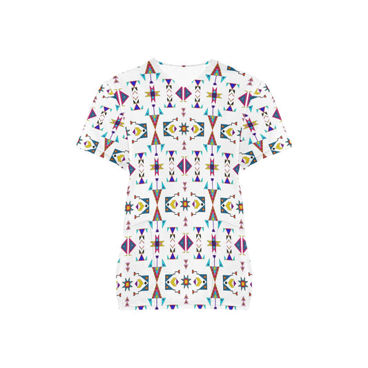 Enemy Territory White Scrub Top