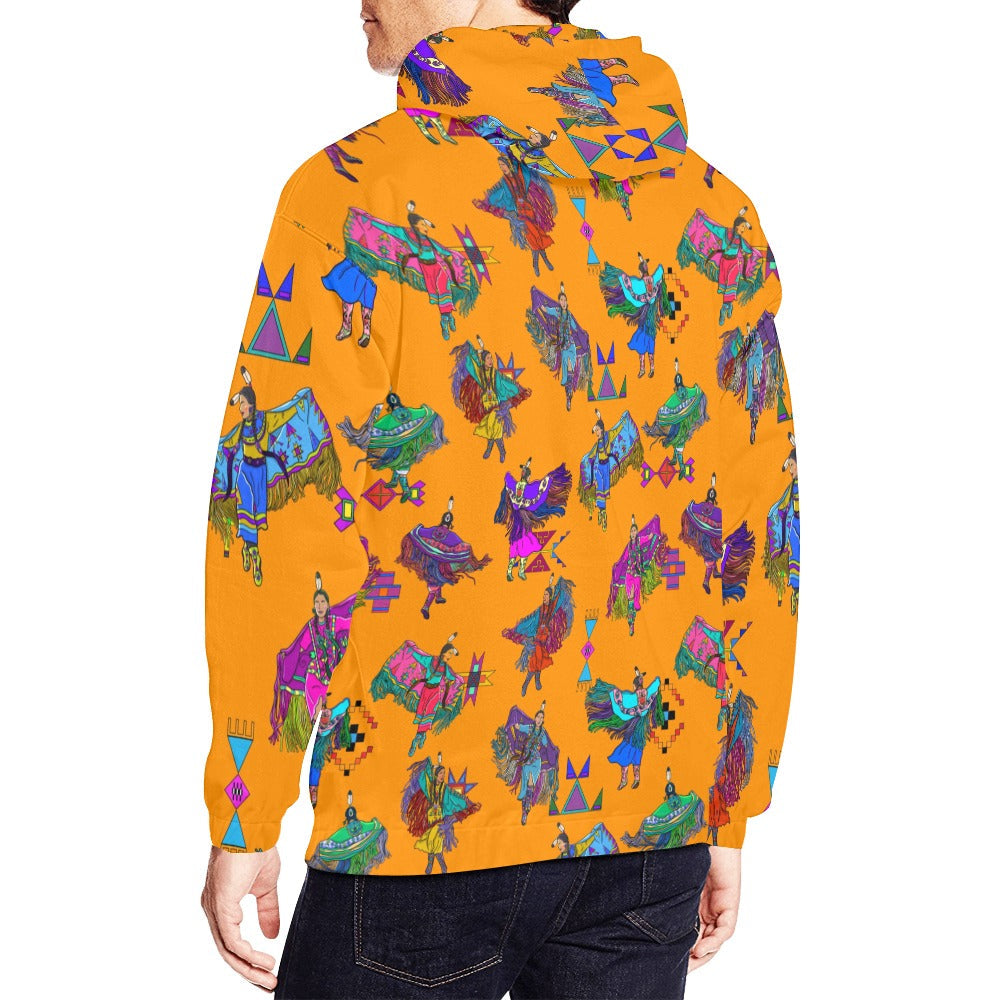 Women's Fancy Dancers Orange Hoodie for Men