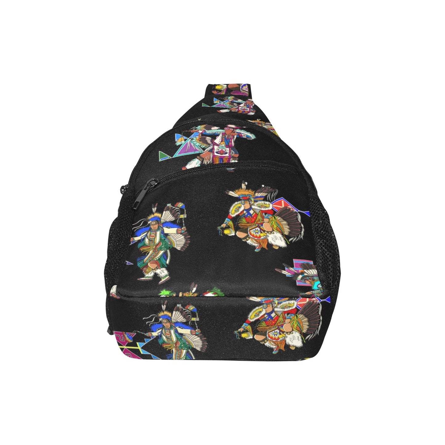 Men's Fancy Dancer Black Chest Bag