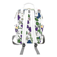 Load image into Gallery viewer, Grandmothers Stories White Multi-Function Diaper Backpack/Diaper Bag
