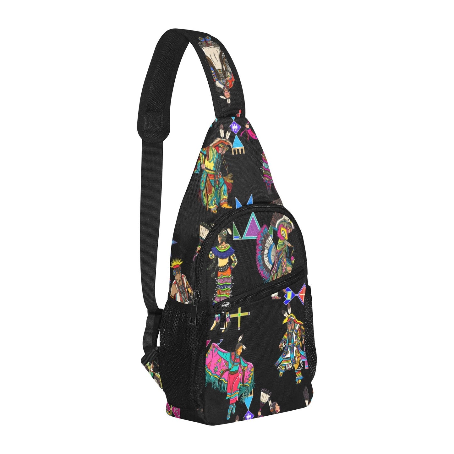 Grand Entry Dancers Black Chest Bag