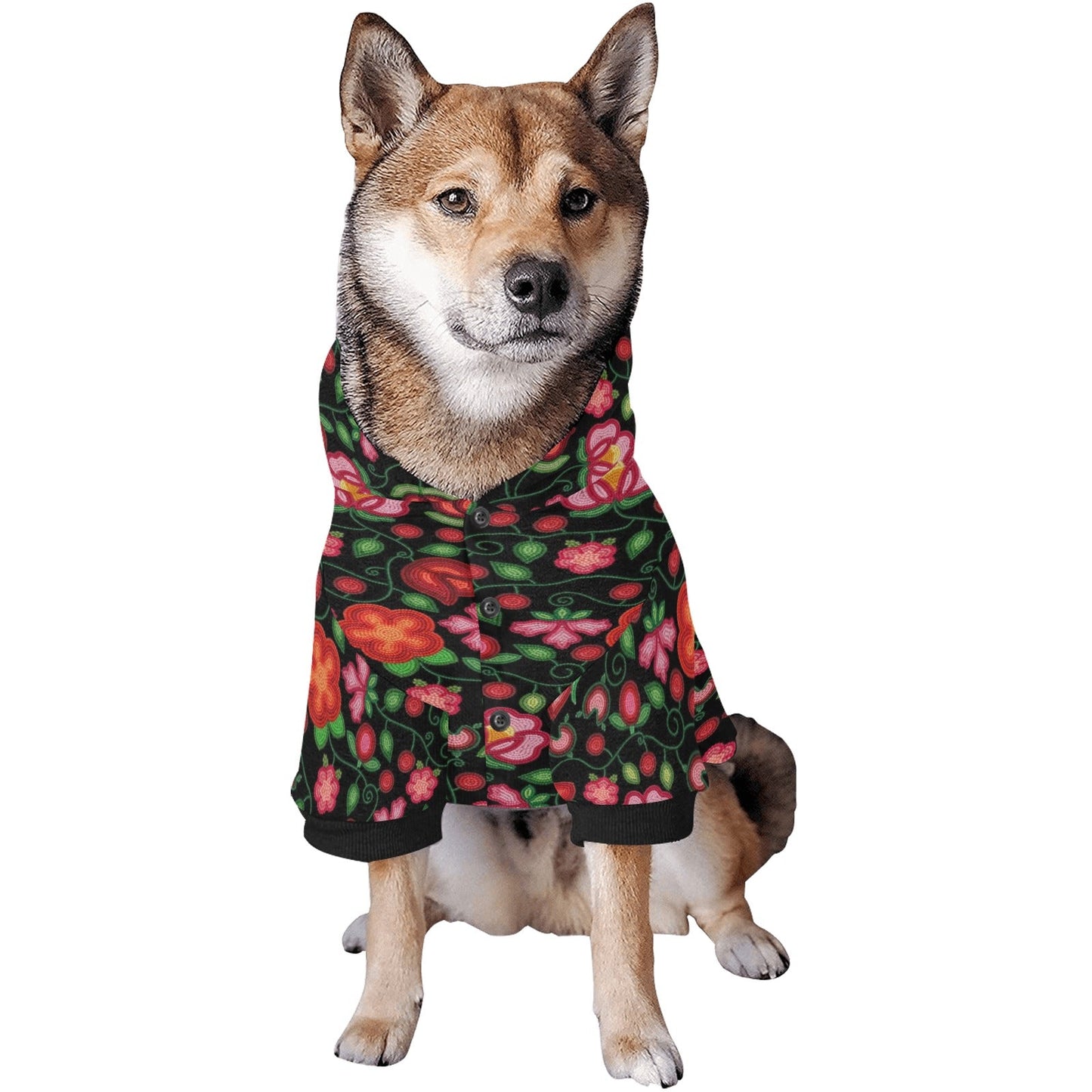 Rose Reverie Black Pet Hoodie