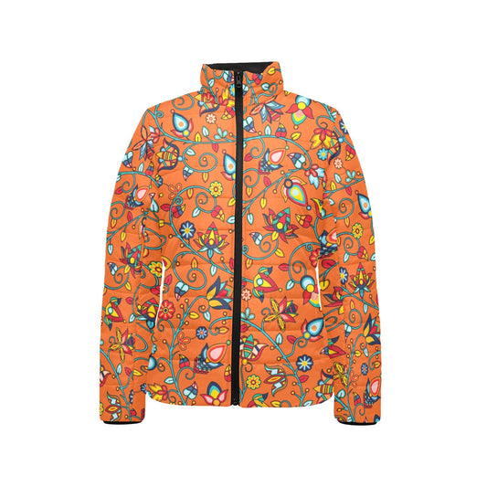 Thorny Path Orange Stand Collar Jacket