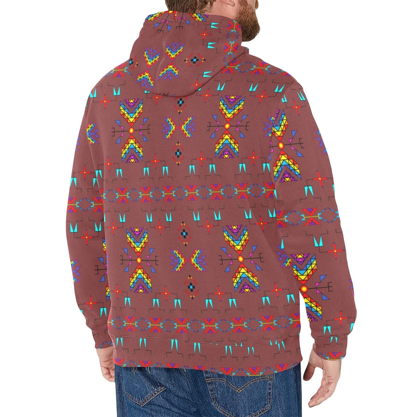 Rainy Chief Rainbow Earth Clay Men's Long Sleeve Fleece Hoodie
