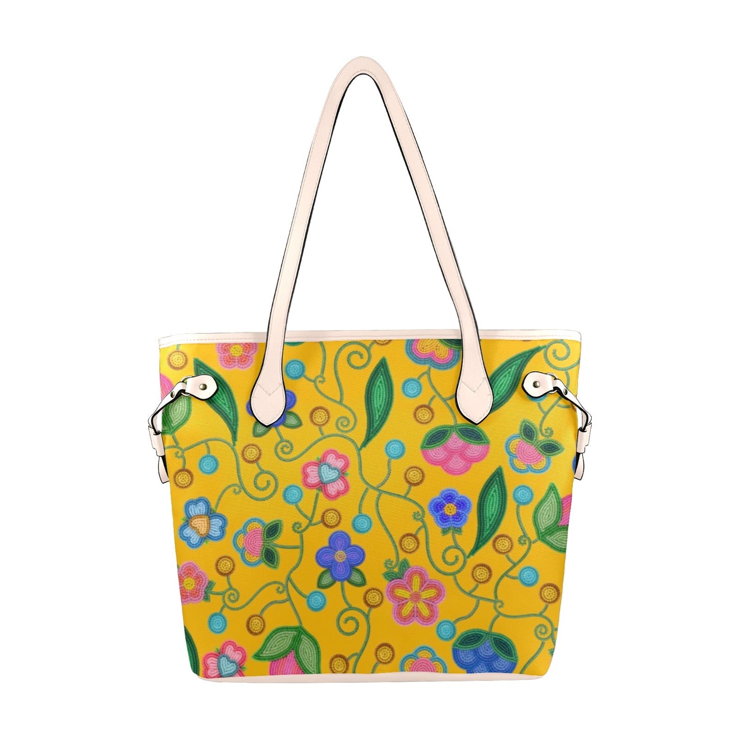 Skyberry Serenade Yellow Clover Canvas Tote