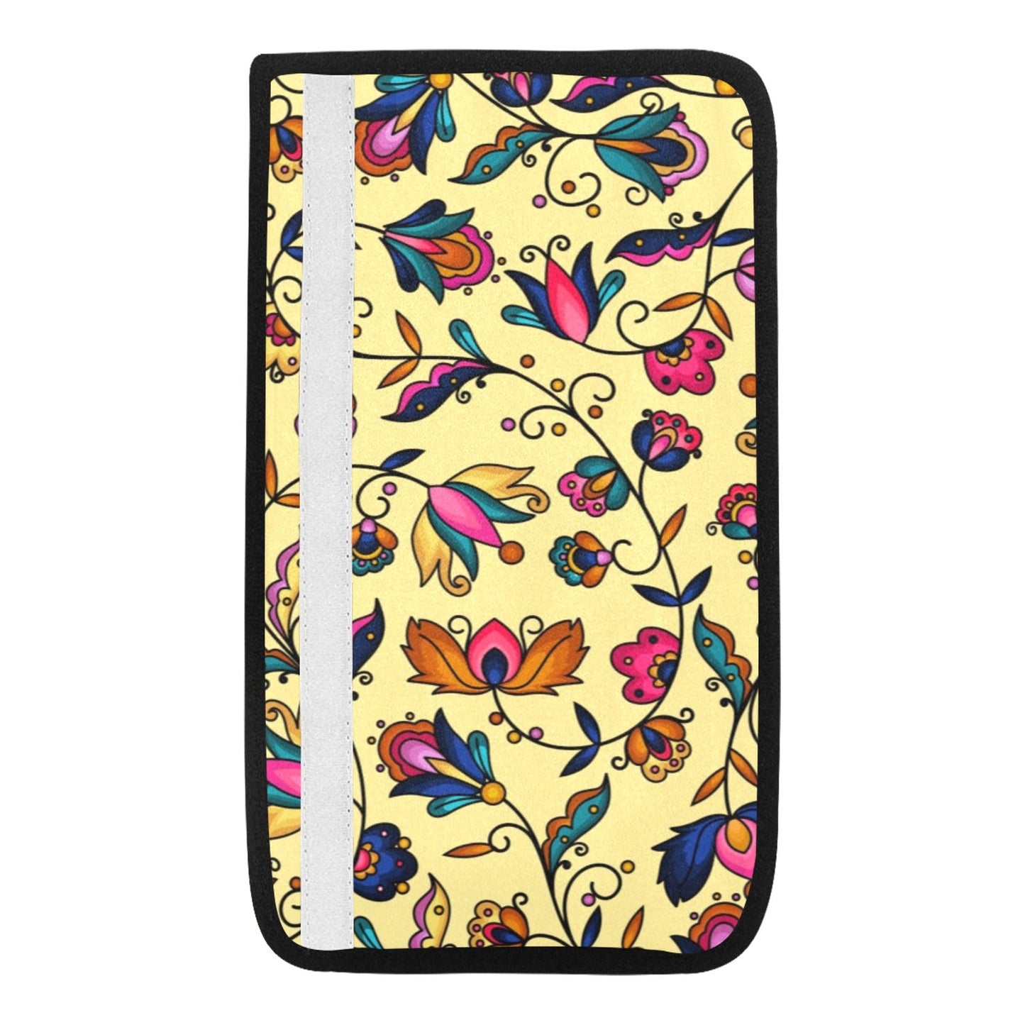 Copper Prairie Petals Yellow Seat Belt Cover