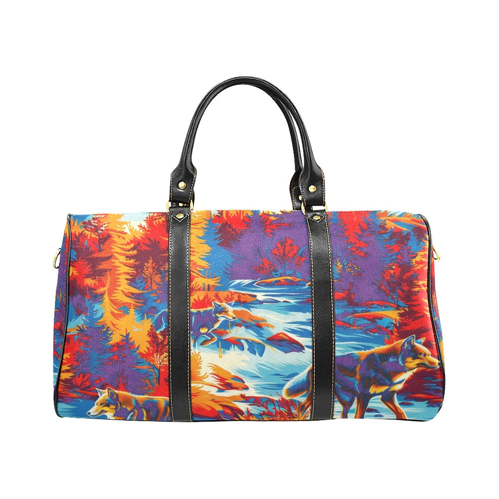 Hunting Wolves II Small Travel Bag