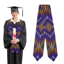 Load image into Gallery viewer, Fire Feather Blue Graduation Stole
