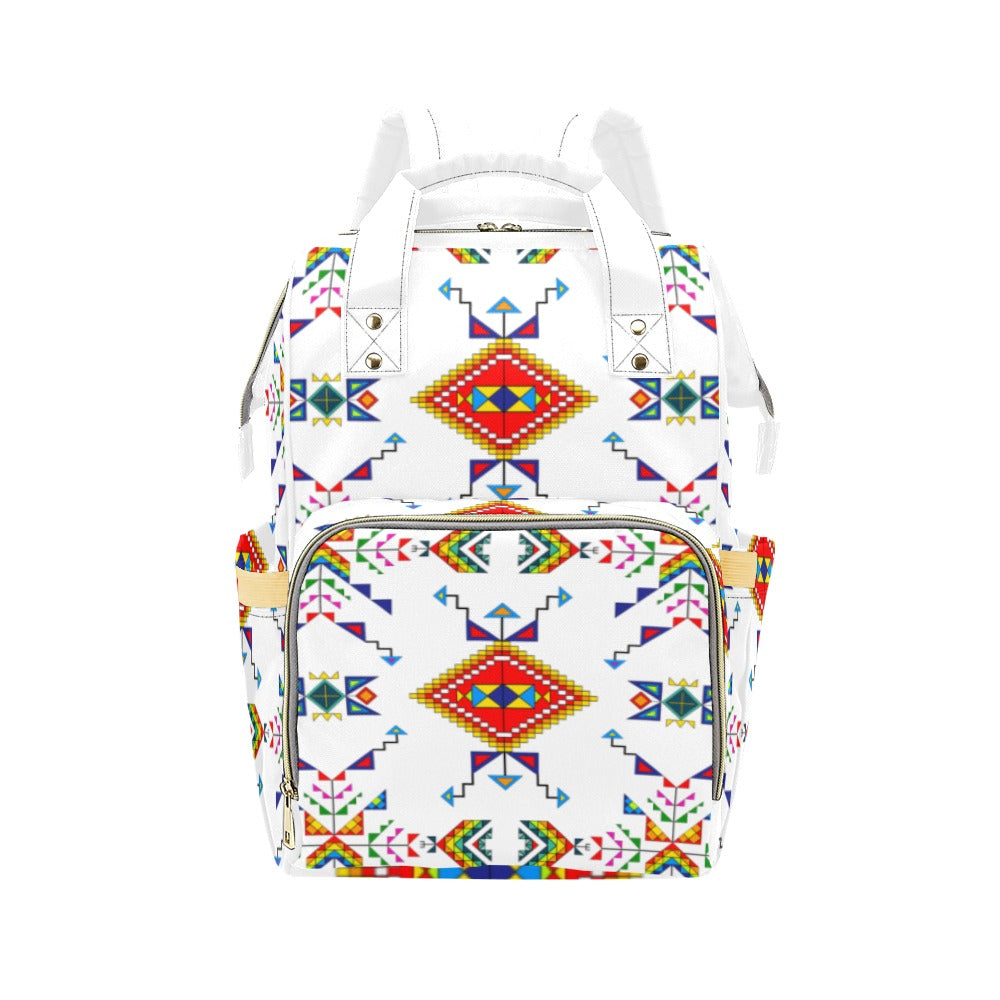 Buffalo Jump White Multi-Function Diaper Backpack/Diaper Bag