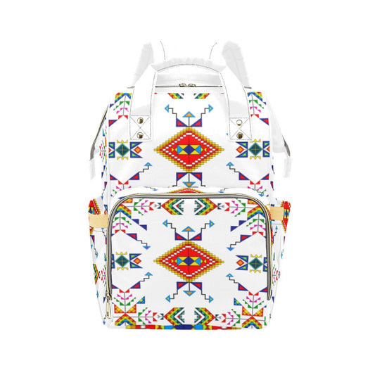 Buffalo Jump White Multi-Function Diaper Backpack/Diaper Bag