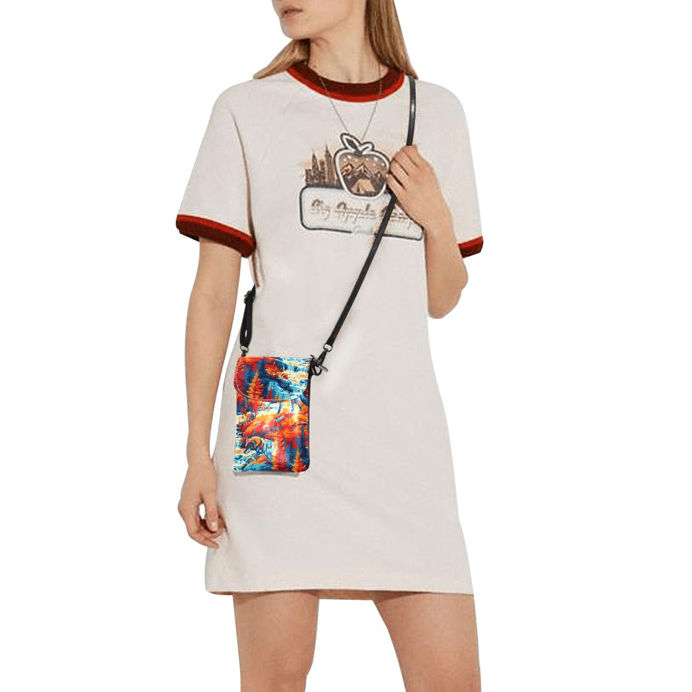 Hunting Wolves Small Cell Phone Purse