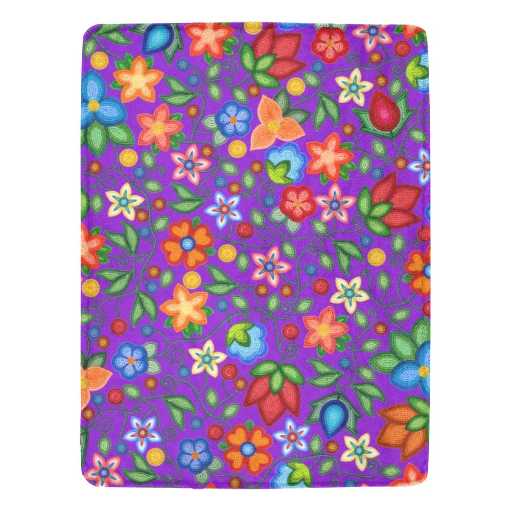 Morning Harmony Purple X-Large Micro Fleece Blanket