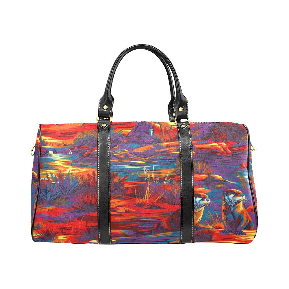 Silly Otters Large Travel Bag