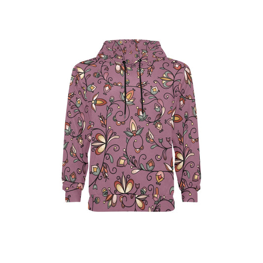 Burnt Sky Petals Magenta Fleece Hoodie