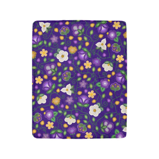 Midnight Moss Bloom Aubergine Ultra-Soft Micro Fleece Blanket 40"x50"