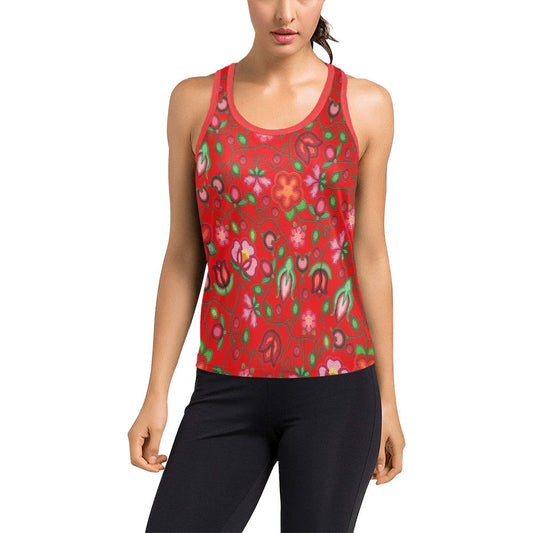 Rose Reverie Red Racerback Tank Top
