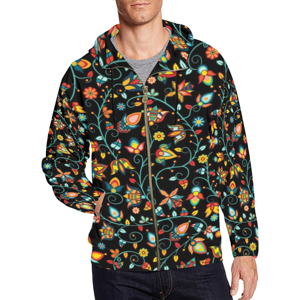 Thorny Path Men's Zipper Hoodie