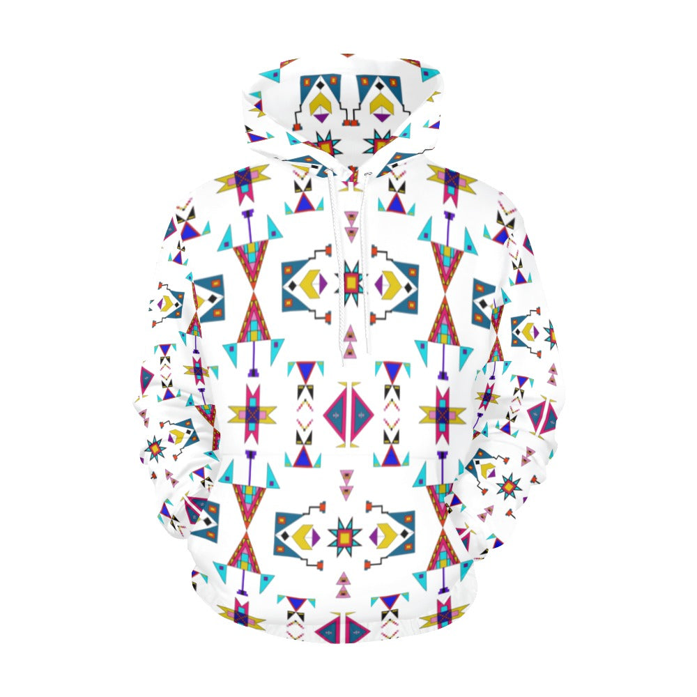 Enemy Territory White Hoodie for Women