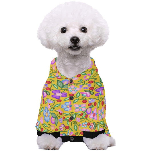 Petal Harmony Ochre Pet Hoodie