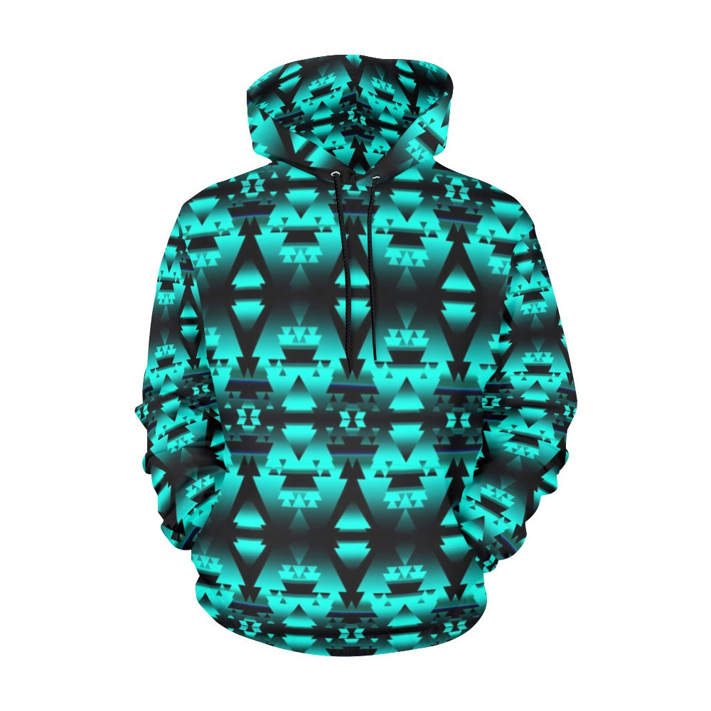 Dark Teal Winter Camp Hoodie for Men