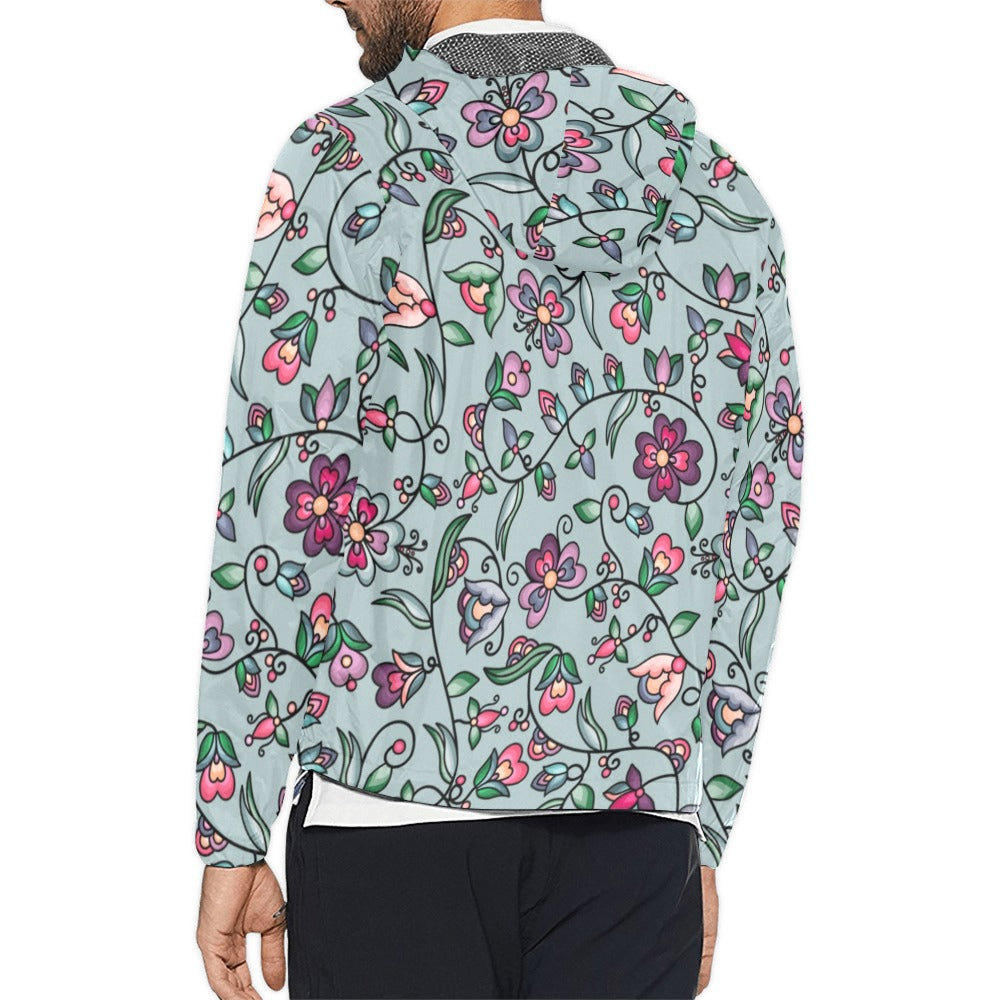 Amber Evening Garland Turquoise Men's Windbreaker