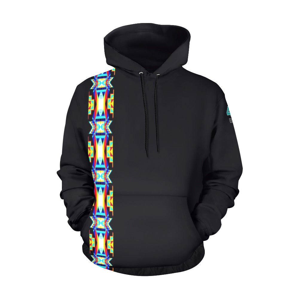 Blanket Strip Black Vert Hoodie for Men